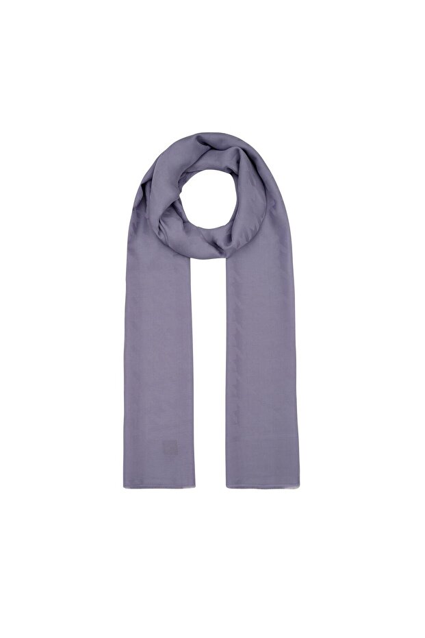 Crowbar Patterned Monogram Shawl - Lilac - 1