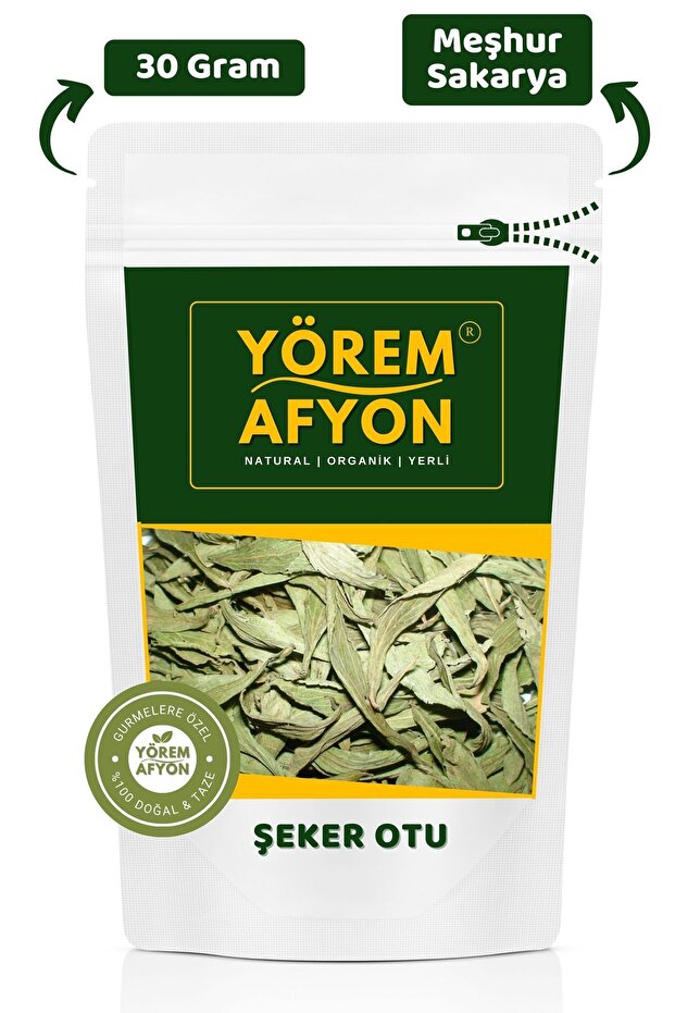 Yörem Opyon Famous Manisa Domestic Crop Healing Warehouse Sugar Herb, Stevia Herb| 30gr