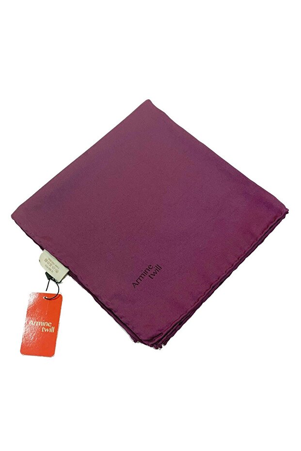 Düz Twill Eşarp - Mürdüm - 1