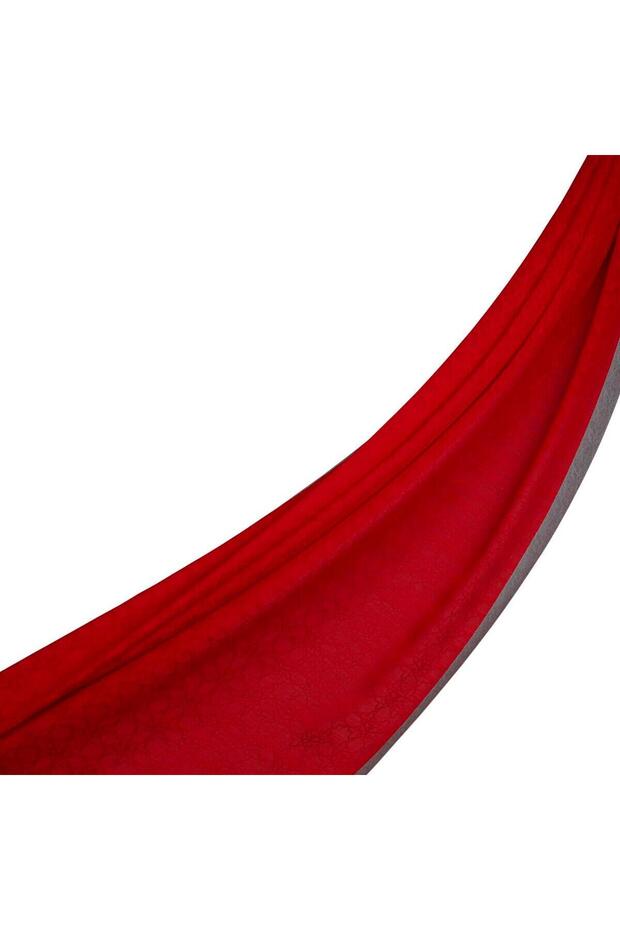 Monogram Şal - Kırmızı - 2