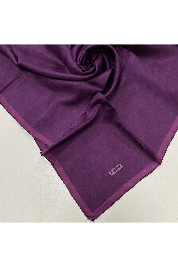 İpek Eşarp - 7208713-912 Mor Twill - 3
