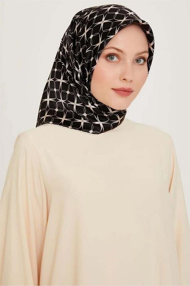 İpek Eşarp 2025 Kış - 9207-04 Siyah Twill - 1
