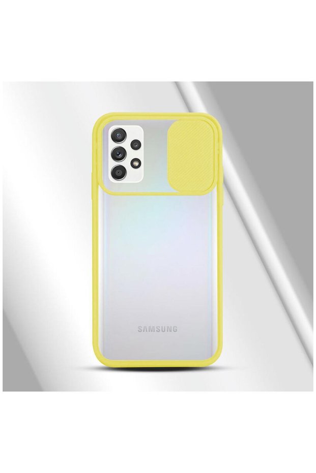 Samsung Galaxy A52 Compatible Case Camera Lens Protected Case Yellow