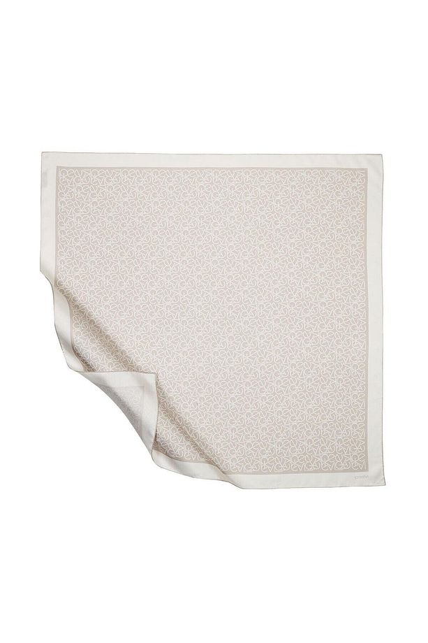 Twill Ipek Eşarp - Typo Monogram - Taş - 1