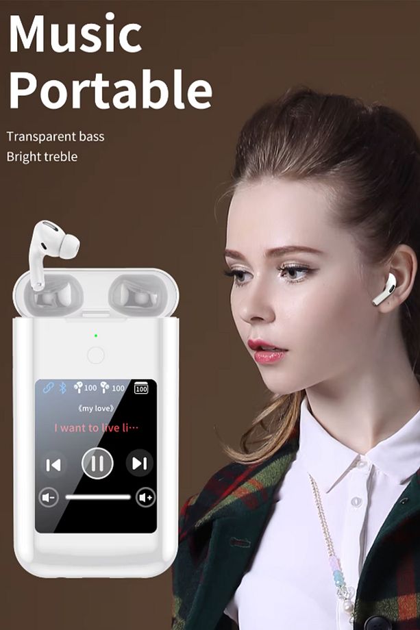 Anc Dokunmatik Ekranlı Bluetooth Kulaklık Tüm Telefonlara Uyumlu Kulaklık - 3