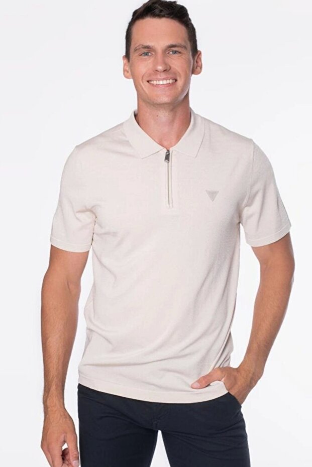 Dane Tech Ss Polo Swtr Men's Cream T-Shirt M4Yr00Z3Dm0-G1I6