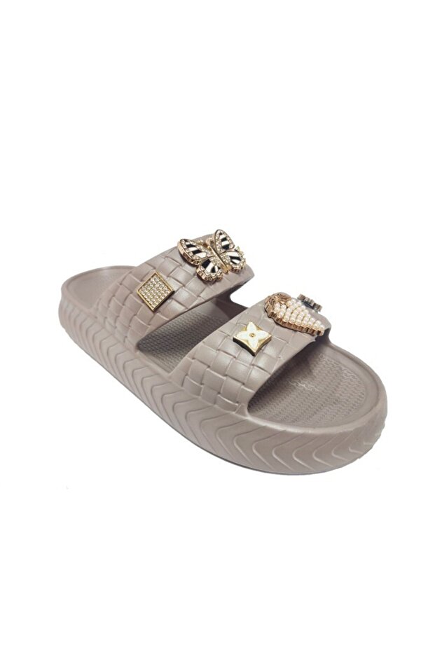 E800-17-25 New Braided Stone Women's Slippers
