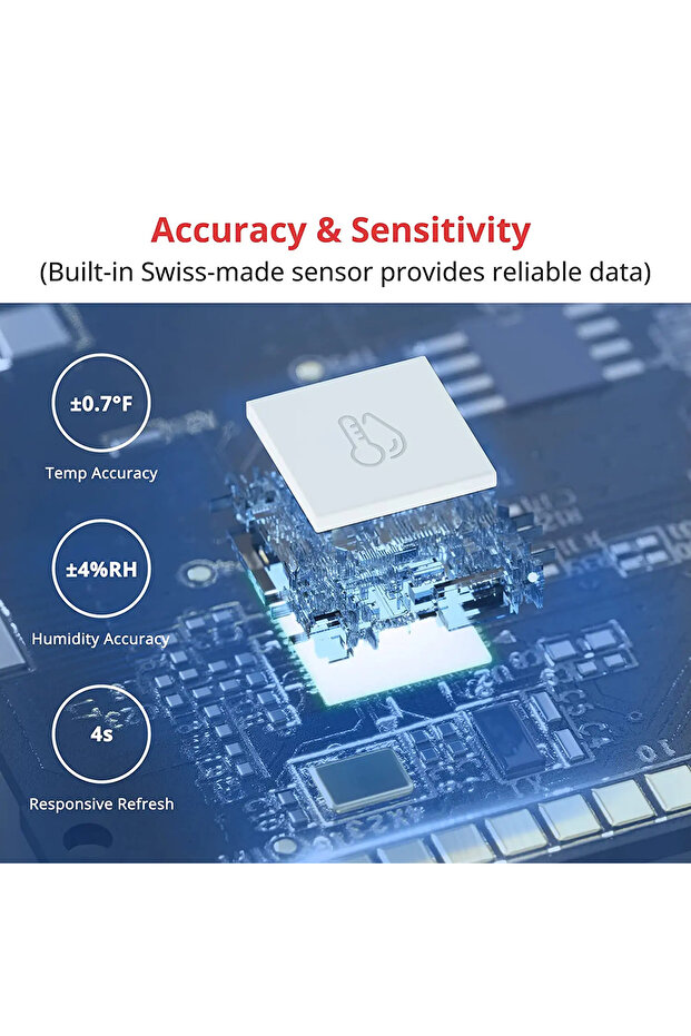 مقياس الرطوبة الذكي ومقياس الحرارة اللاسلكي ومستشعر درجة حرارة الغرفة والرطوبة عبر البلوتوث - 6