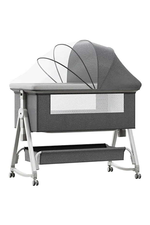 Adjustable bedside crib - safe and comfortable with mosquito net and side rails - 5