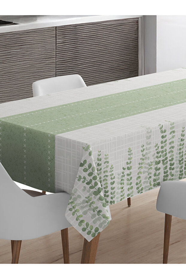 مفرش طاولة منقوش بنمط الربيع مناسب للاستخدام اليومي - 2