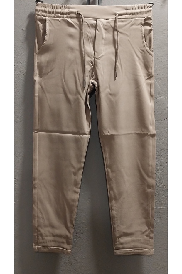 KADIN FULL LİKRALI BELİ BAĞÇIKLI SÜPER RAHAT DUBLE PAÇA BİLEK BOY ÜST DÜZEY PANTOLON - 4