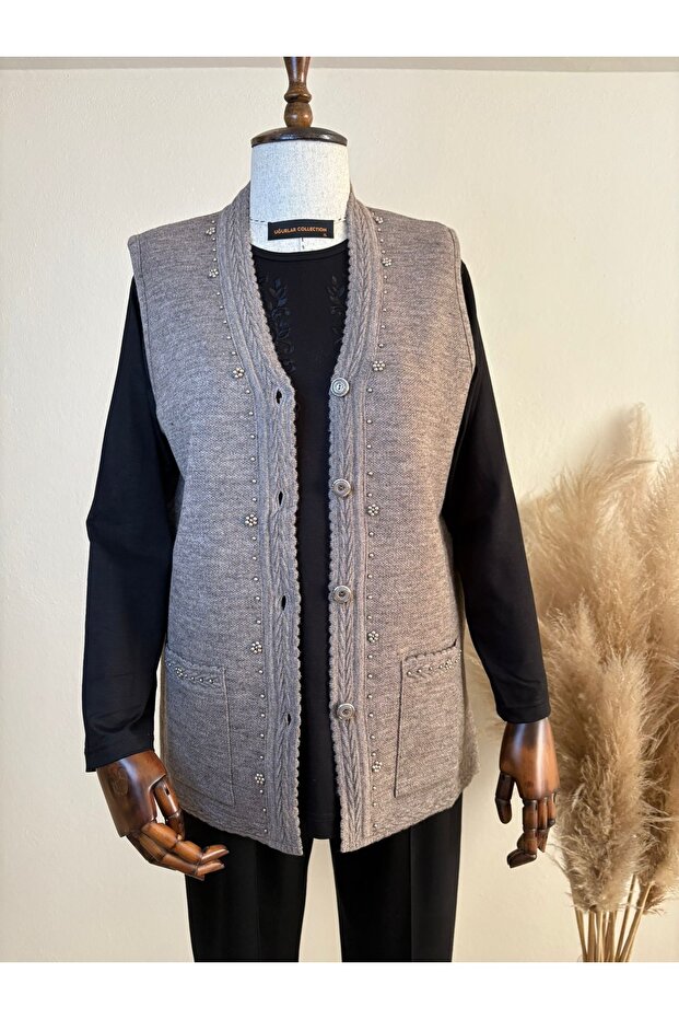 Çelik Örme Yün Yelek - 1
