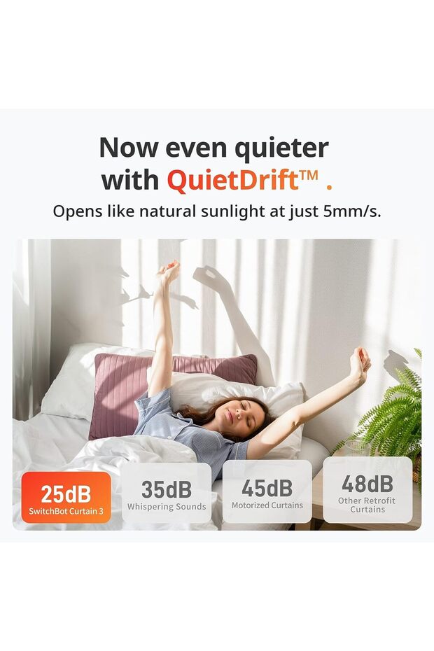 Rod 3 Smart Automatic Curtain Opener - Bluetooth Remote Control with App - 5