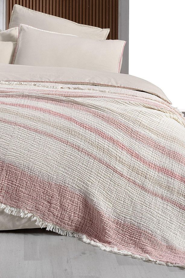 Mood Comfort Ribera Yatak Örtüsü Nevresim Takımı Tek Kişilik Bej - 4