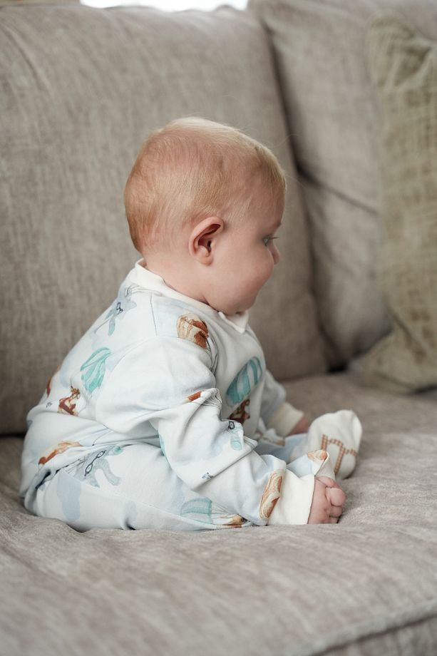 Bebek Uyku Tulumu ve Oyun Pijaması %100 Pamuk - Tek Parça Önden Fermuarlı Tulum Pijama - 9