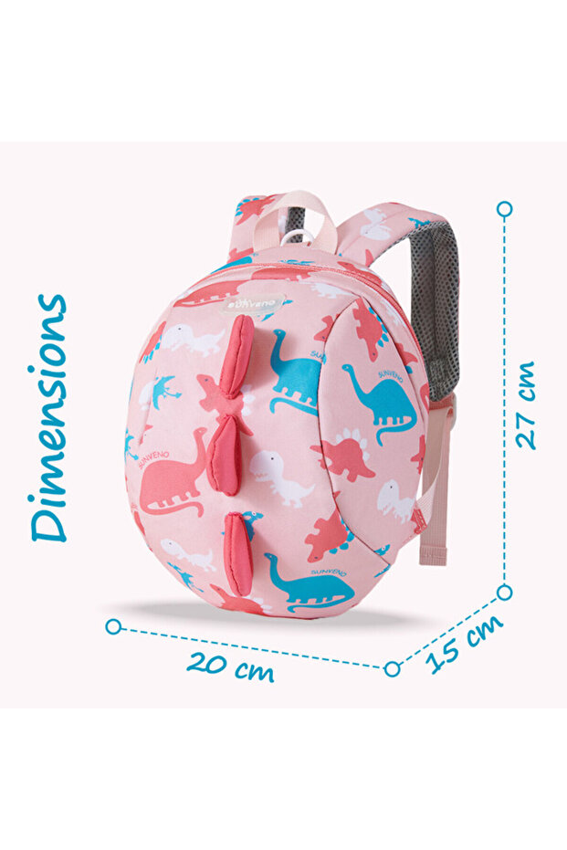 Kids Backpack - Dinosaur Pink - 8