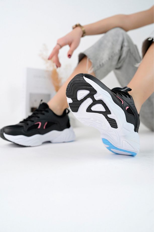 Kadın New SİYAH PUDRA SNEAKER AYAKKABI ULTRA HAFİF TABAN - 3