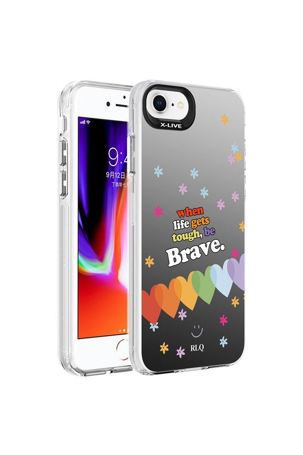 Compatible Case for Apple iPhone 7 Case Patterned Mobile Phone Silver Hard Cover