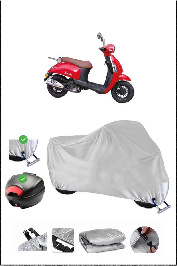 Kanuni Tigrina50 Gray Waterproof Quality Motorcycle Cover