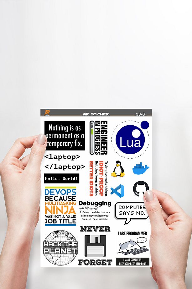 Yazılım & Yazılımcı Temalı Laptop Notebook Tablet Sticker Set 7 - 3