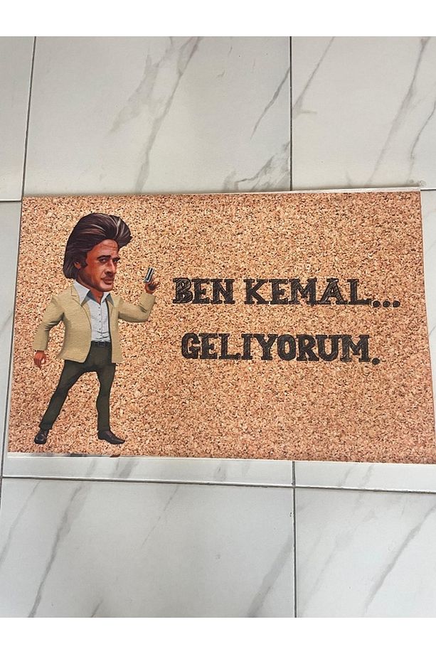 Kapı önü paspas CÜNEYT ARKIN figürlü çok amaçlı kapı önü paspas - 1
