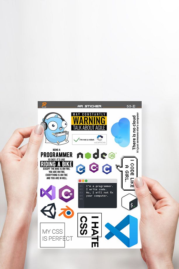Yazılım & Yazılımcı Temalı Laptop Notebook Tablet Sticker Set 5 - 3