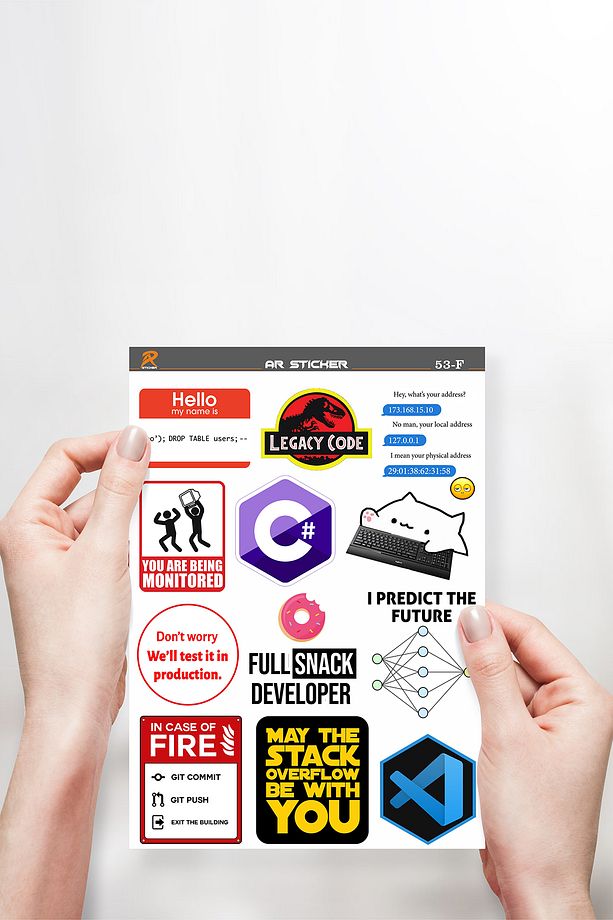 Yazılım & Yazılımcı Temalı Laptop Notebook Tablet Sticker Set 6 - 3
