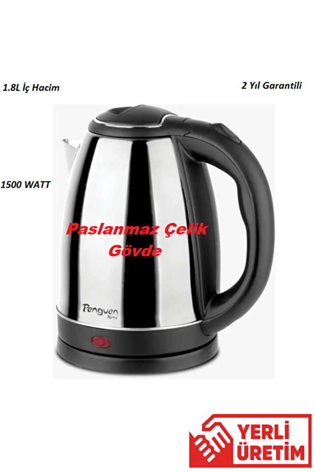 1.8L Çelik Kettle - 1
