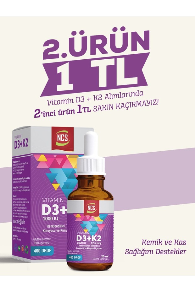 Vitamin D3 K2 20 ml Damla - 1