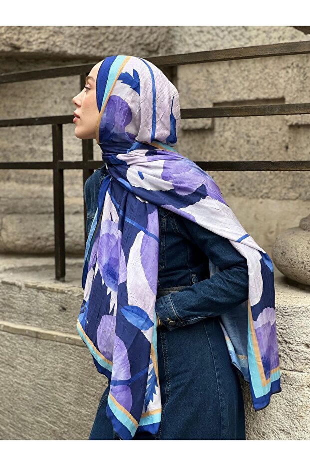 Ferret Pattern Bamboo Shawl - 3