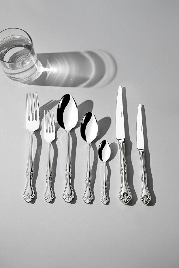 Lalezar Satin 12-Person 89-Piece Leather Boxed Cutlery Set