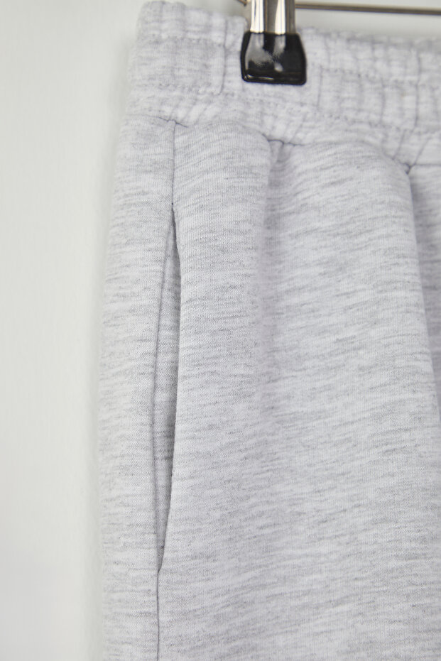 Gri Melanj Erkek Çocuk Basic Beli Lastikli Örme Şort TKDSS25SR00002 - 2