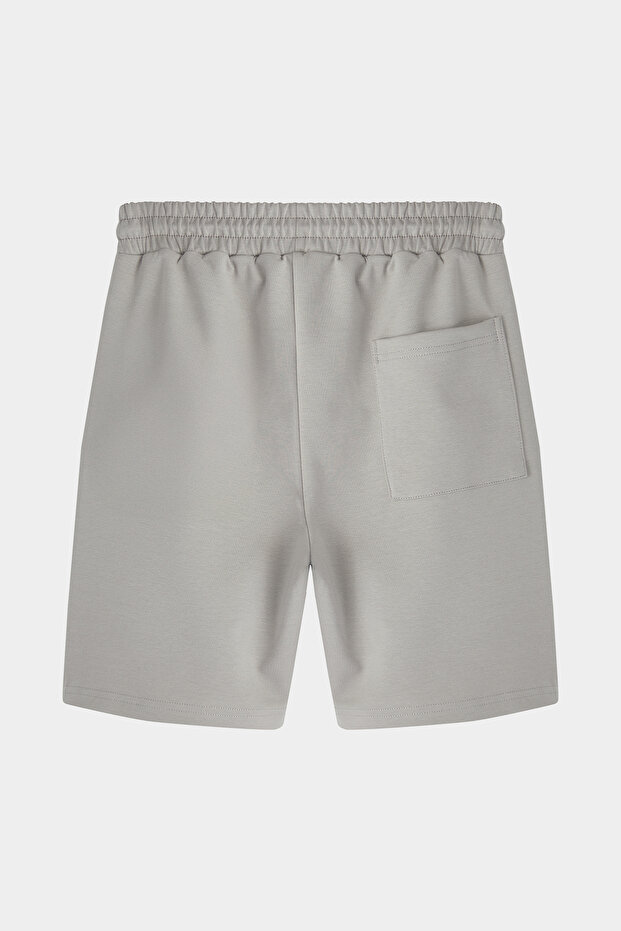 Gri Oversize/Geniş Kesim Dikiş Detaylı Şort & Bermuda TMNSS25SR00019 - 5