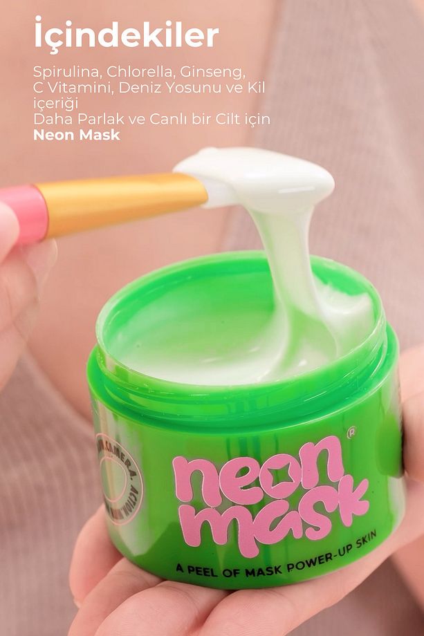 Neon Mask Cilt Canlanması Ve Kolajen Desteği Sağlayan Yaşlanma, Siyah Nokta Karşıtı Soyulabilir - 6