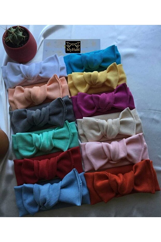 12' Combination Handmade Ribbed Baby Girl Bandana