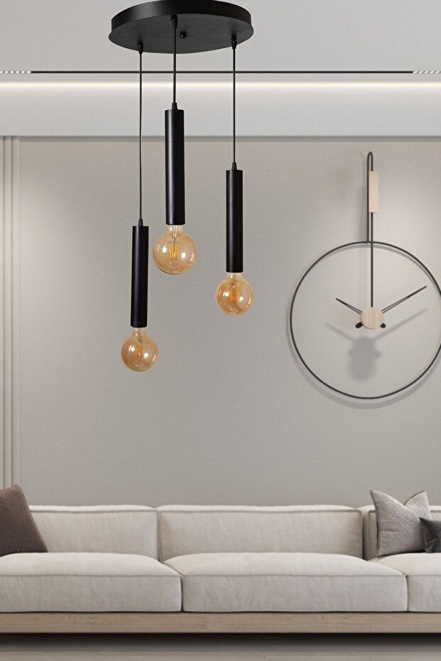 Derin 3lü Sarkıt Avize (AMPULSÜZ) - 1