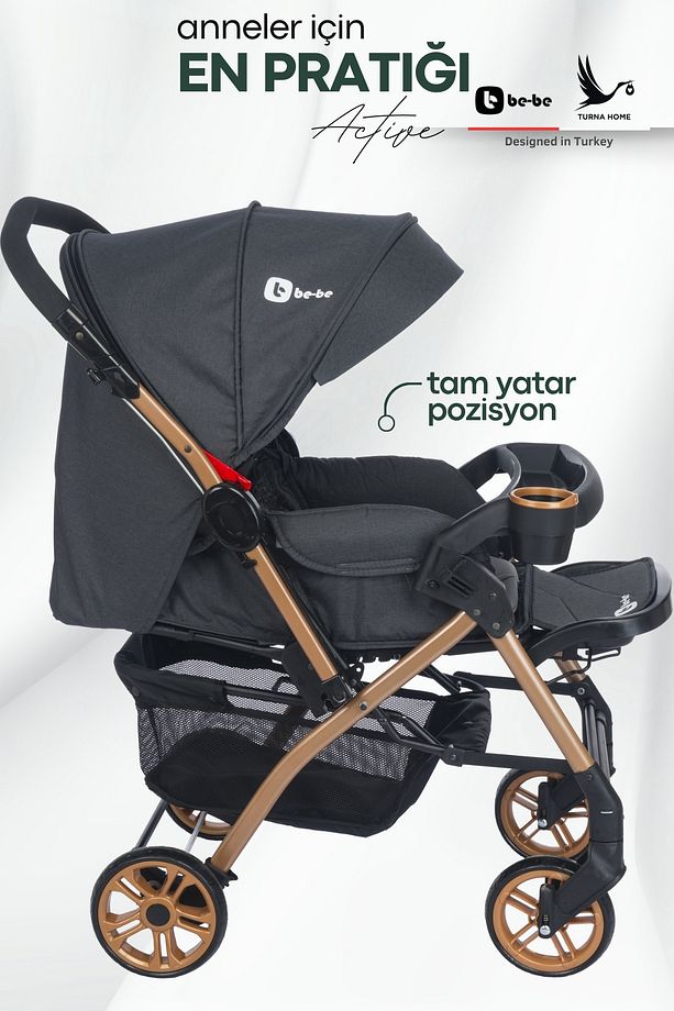 Active Pusetli Set (Çift yönlü bebek arabası, Taşıma puseti, Bakım çantası, Yağmurluk, Ayak örtüsü) - 3