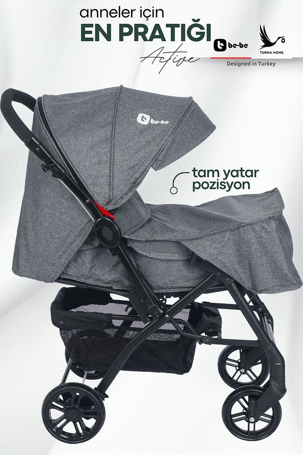 Active Pusetli Set (Çift yönlü bebek arabası, Taşıma puseti, Bakım çantası, Yağmurluk, Ayak örtüsü) - 4