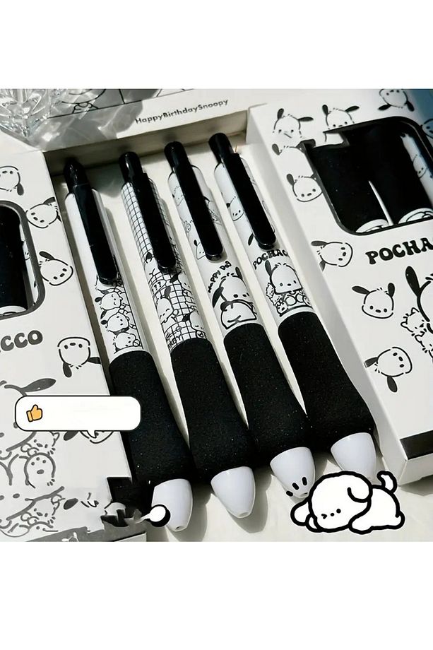 1 Adet Pochacco Jel Tükenmez Kalem 0.5 MM Siyah Mürekkep - 3