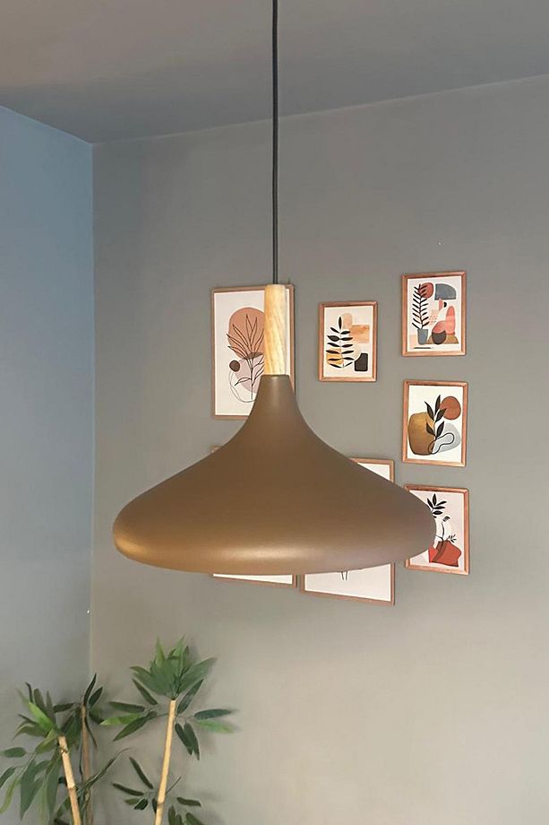 Sütlü Kahve Champion Ahşap Tekli Avize Sarkıt Salon Mutfak Cafe Butik Lamba Aydınlatma Avizeler - 5