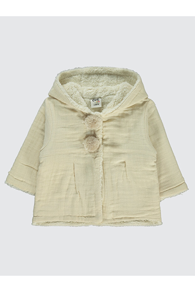 6-18 Months Baby Girl Ecru Coat