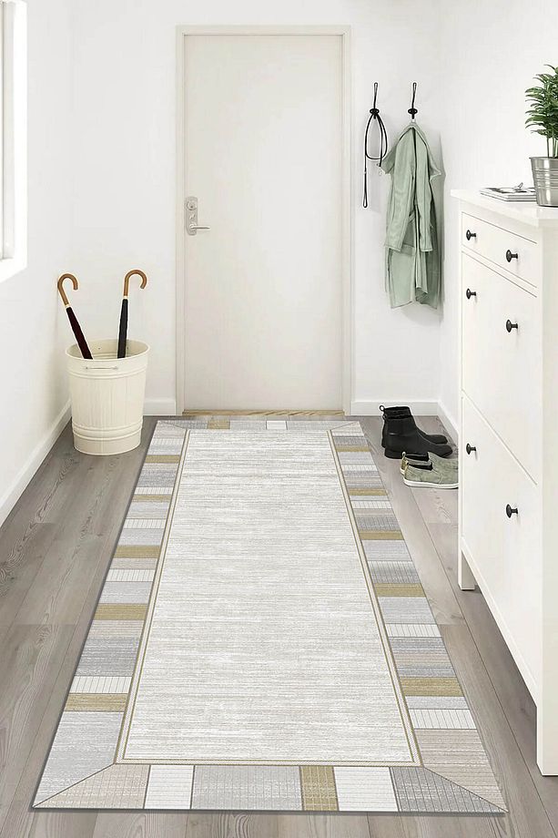 Dijital Baskılı Modern Kaymaz Taban Yıkanabilir Leke Tutmaz Salon Halısı Mutfak Halısı Yolluk - 3