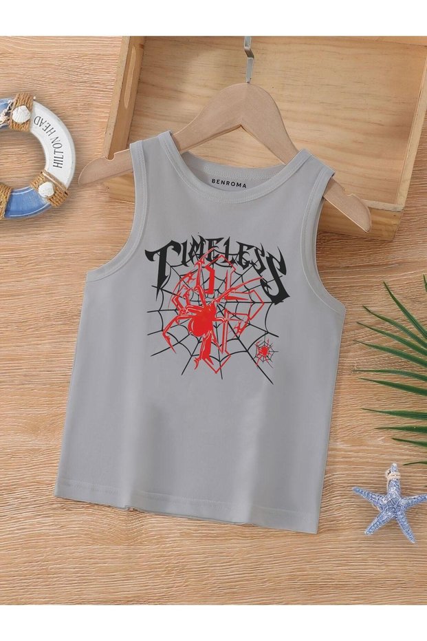 Cartoon Character Printed Sleeveless Children's T-Shirt