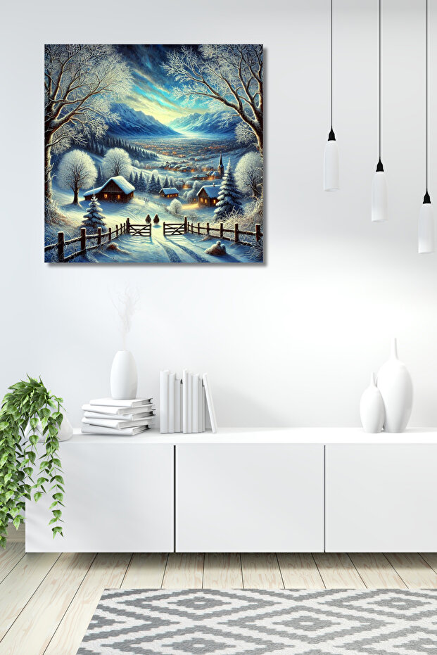 Kış Manzarası Canvas Tablo