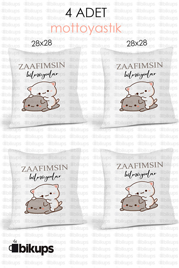 You'Re Zaafımsın They Don'T Know Wholesale Printed Pillow 4 Pieces