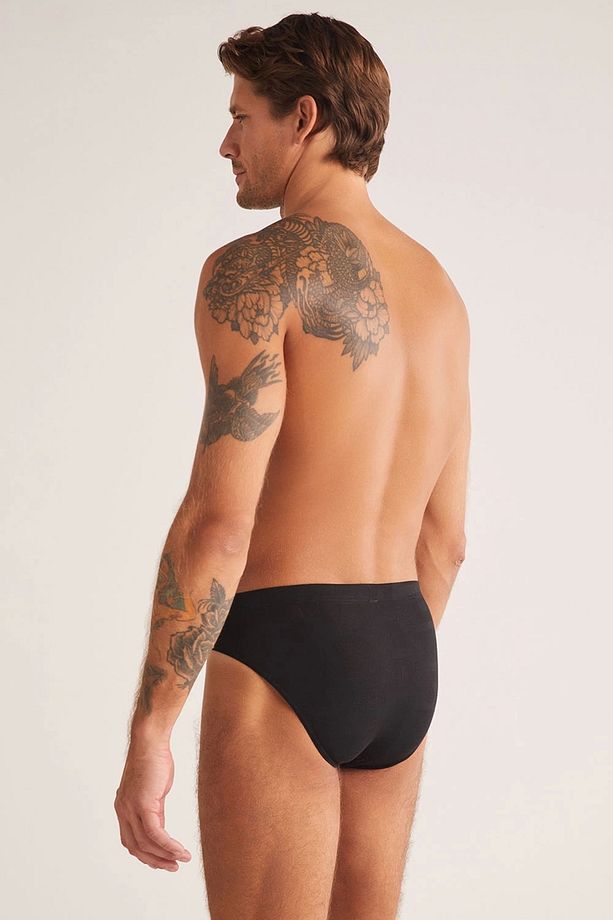 Andres Modal Jakar Desen Erkek Slip - Siyah - 3