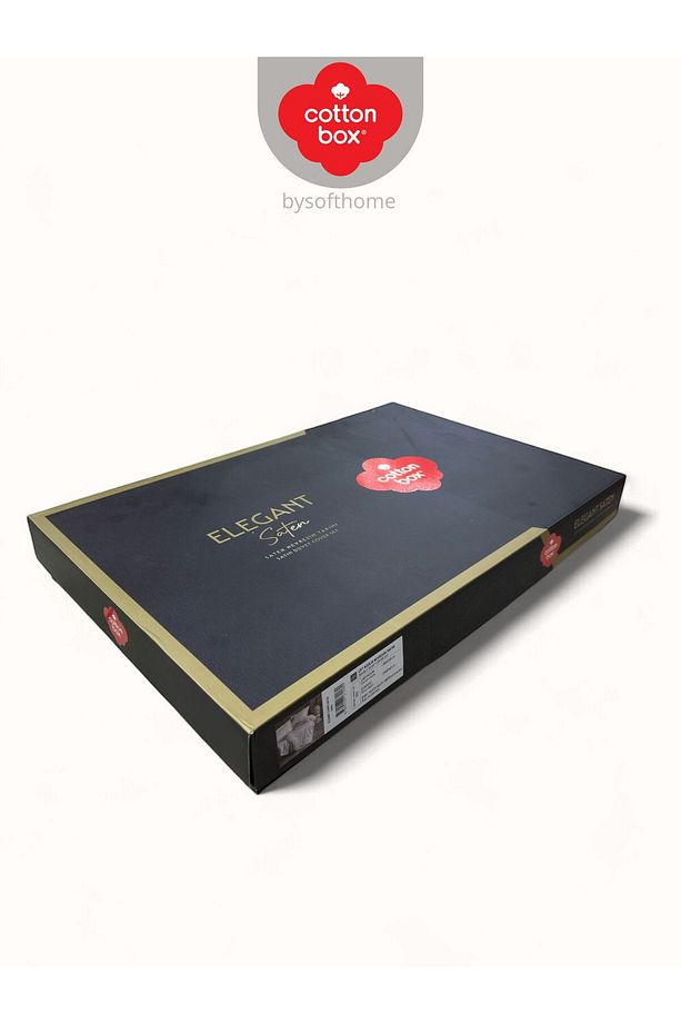 Elegant Stripe Ekru Çift Kişilik Pamuk Saten Nevresim Takımı - 4