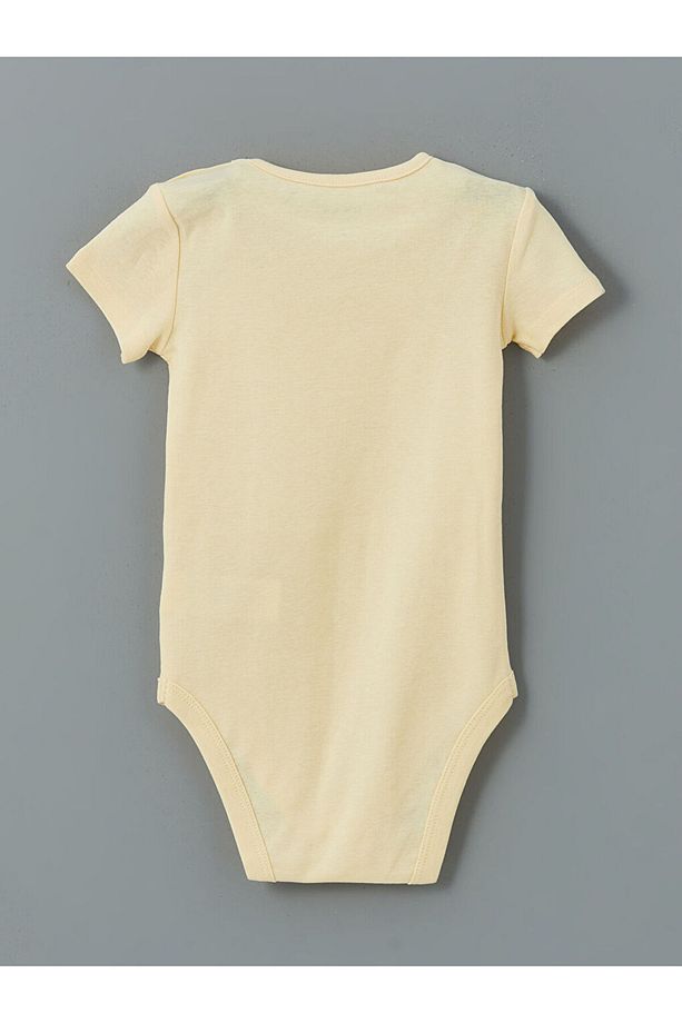LCW baby Sarı Bisiklet Yaka Erkek Bebek Çıtçıtlı Body 5'li - 7