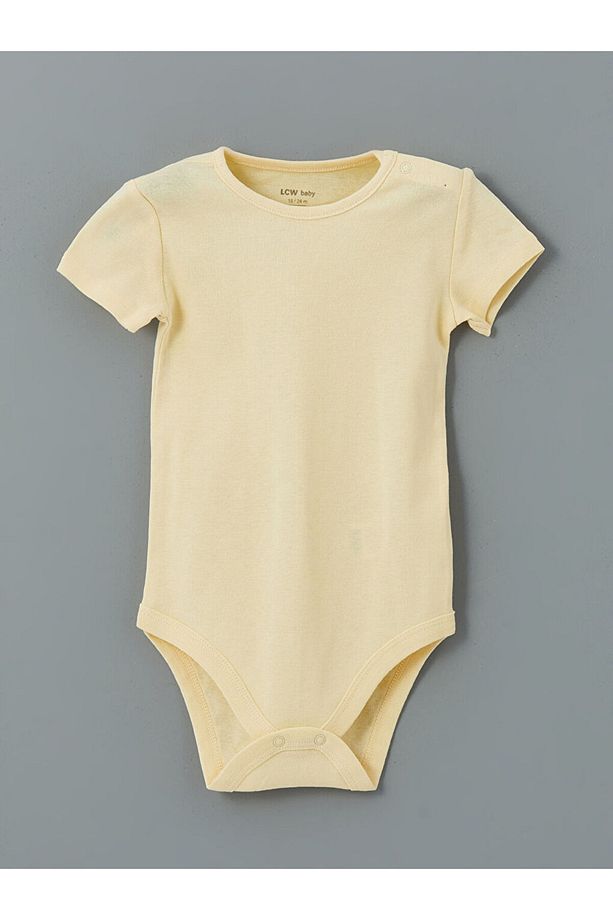 LCW baby Sarı Bisiklet Yaka Erkek Bebek Çıtçıtlı Body 5'li - 6
