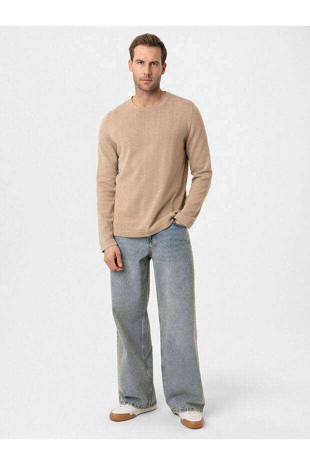 LCWAIKIKI Klassischer Herren-Strickpullover mit Rundhalsausschnitt und langen Ärmeln - 2